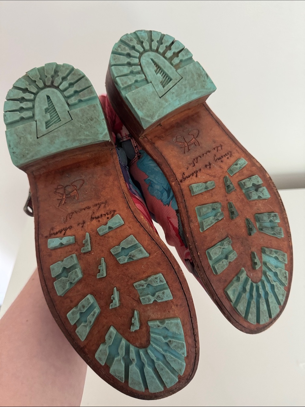 Fluevog Evers Floral Canvas Boots - Picture 5 of 6
